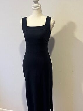Banana Republic blue midi dress, womens 2, denim look bodycon casual occasion